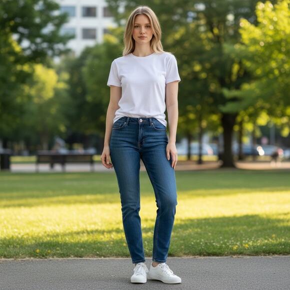 No Boundaries Denim - NO BOUNDARIES Women’s 12 SKINNY HIGH RISE Blue Jeans